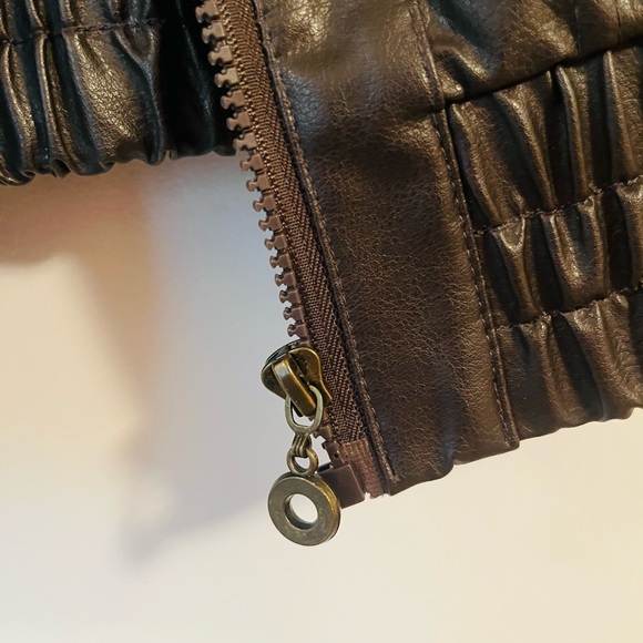 PARIS BLUES Vintage brown leather jacket S - Picture 14 of 16